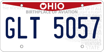 OH license plate GLT5057