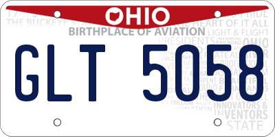 OH license plate GLT5058
