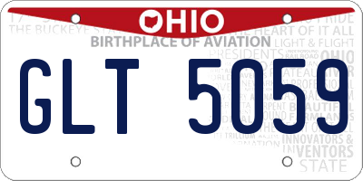 OH license plate GLT5059
