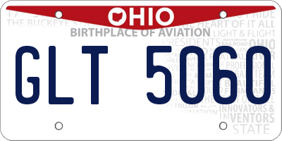 OH license plate GLT5060