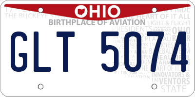OH license plate GLT5074