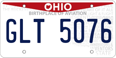 OH license plate GLT5076