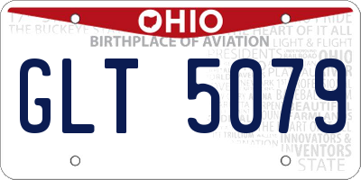 OH license plate GLT5079