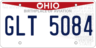 OH license plate GLT5084