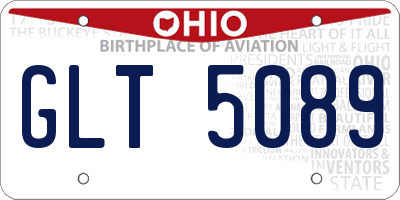 OH license plate GLT5089