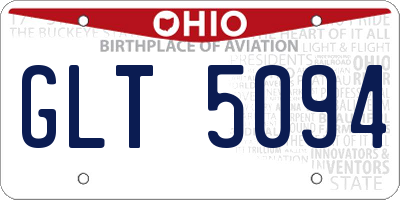OH license plate GLT5094