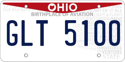 OH license plate GLT5100