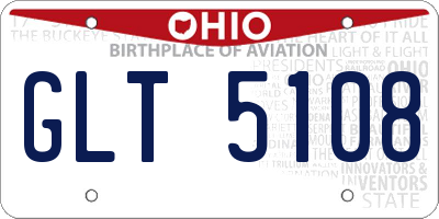 OH license plate GLT5108