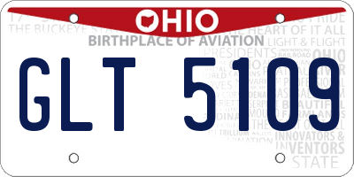 OH license plate GLT5109