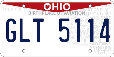 OH license plate GLT5114