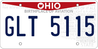 OH license plate GLT5115