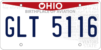 OH license plate GLT5116