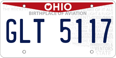 OH license plate GLT5117