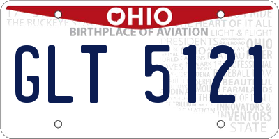 OH license plate GLT5121