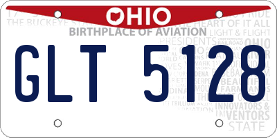 OH license plate GLT5128