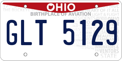 OH license plate GLT5129