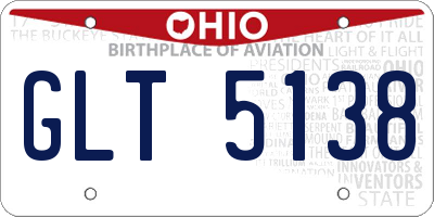 OH license plate GLT5138