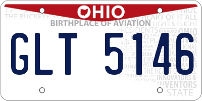 OH license plate GLT5146