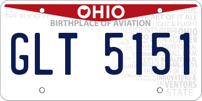 OH license plate GLT5151