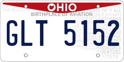 OH license plate GLT5152