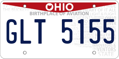OH license plate GLT5155