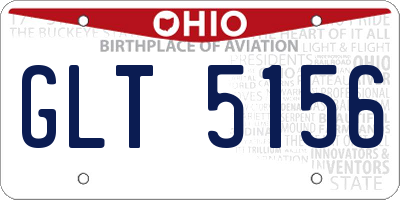 OH license plate GLT5156