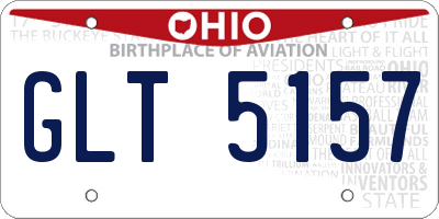 OH license plate GLT5157