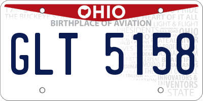 OH license plate GLT5158