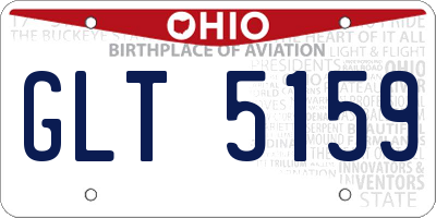 OH license plate GLT5159