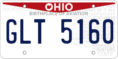 OH license plate GLT5160