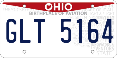 OH license plate GLT5164