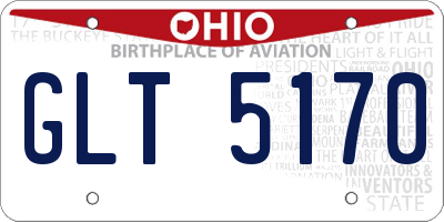 OH license plate GLT5170