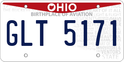 OH license plate GLT5171