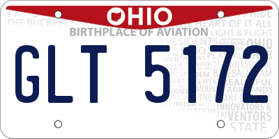 OH license plate GLT5172