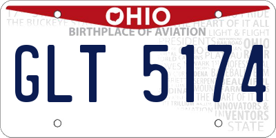 OH license plate GLT5174