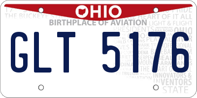 OH license plate GLT5176
