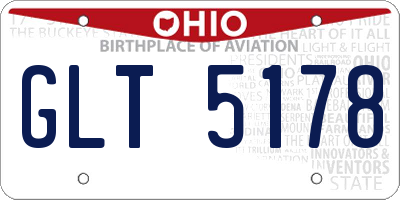 OH license plate GLT5178