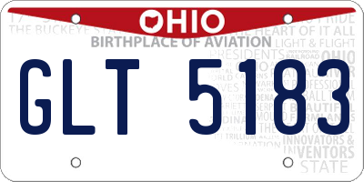 OH license plate GLT5183