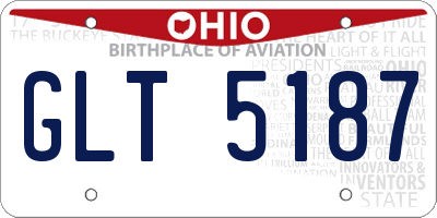 OH license plate GLT5187
