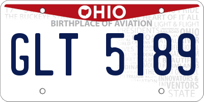 OH license plate GLT5189