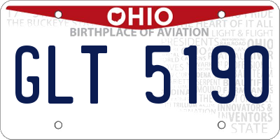 OH license plate GLT5190