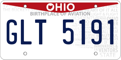 OH license plate GLT5191