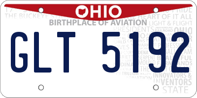 OH license plate GLT5192