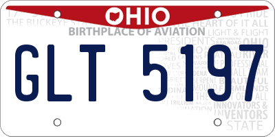 OH license plate GLT5197