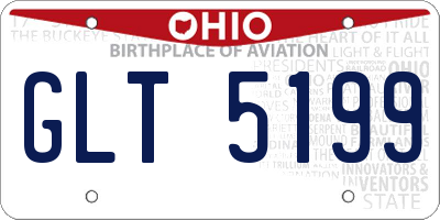 OH license plate GLT5199