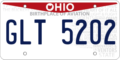 OH license plate GLT5202