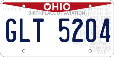 OH license plate GLT5204