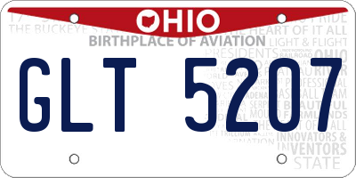 OH license plate GLT5207