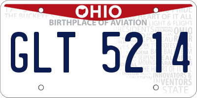 OH license plate GLT5214