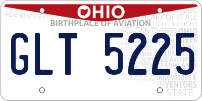 OH license plate GLT5225